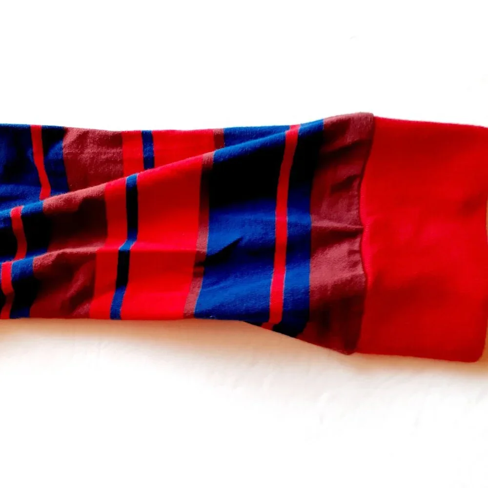 Sonoma Boys T-Shirt Red Blue Stripe Long Sleeve Size Large